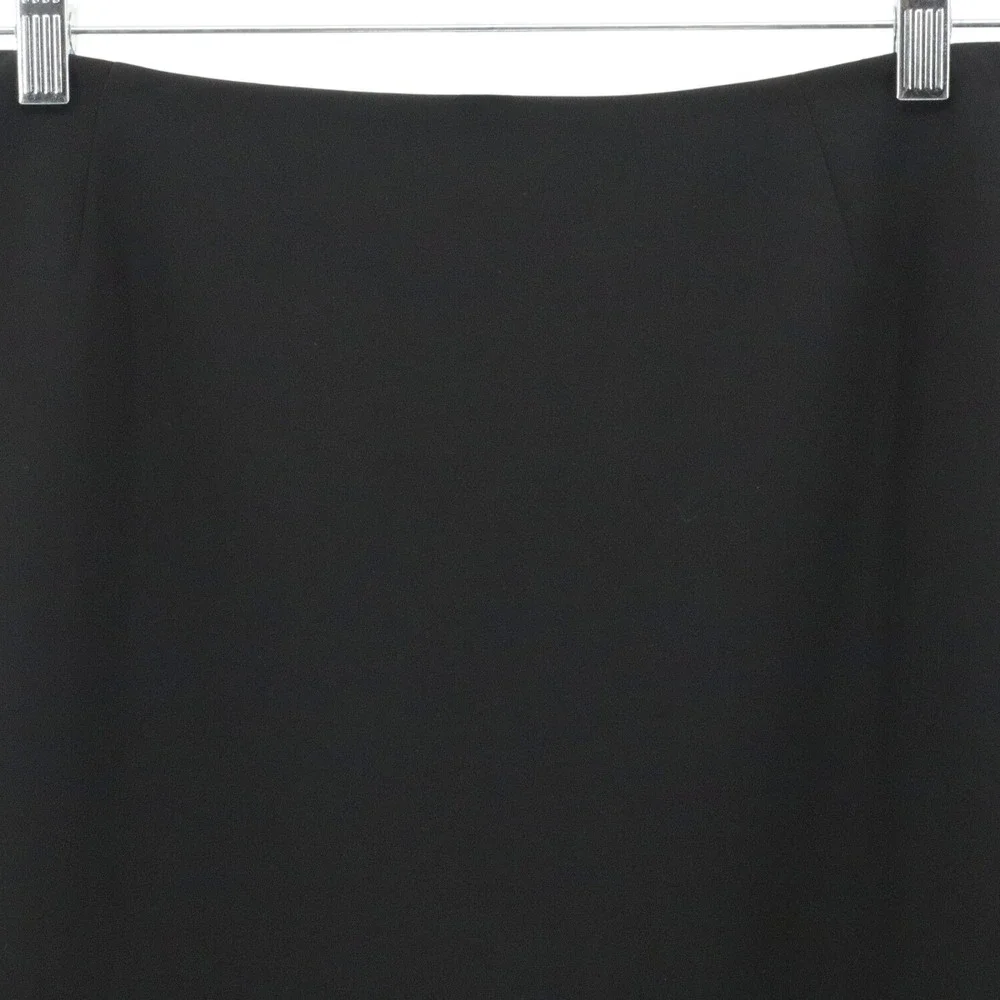 Lafayette 148 New York Black Asymmetrical Hem‎ Skirt Career Minimalist 4